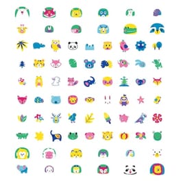 Avenir Αυτοκολλητάκια Νυχιών 78τμχ. "animals" 60523