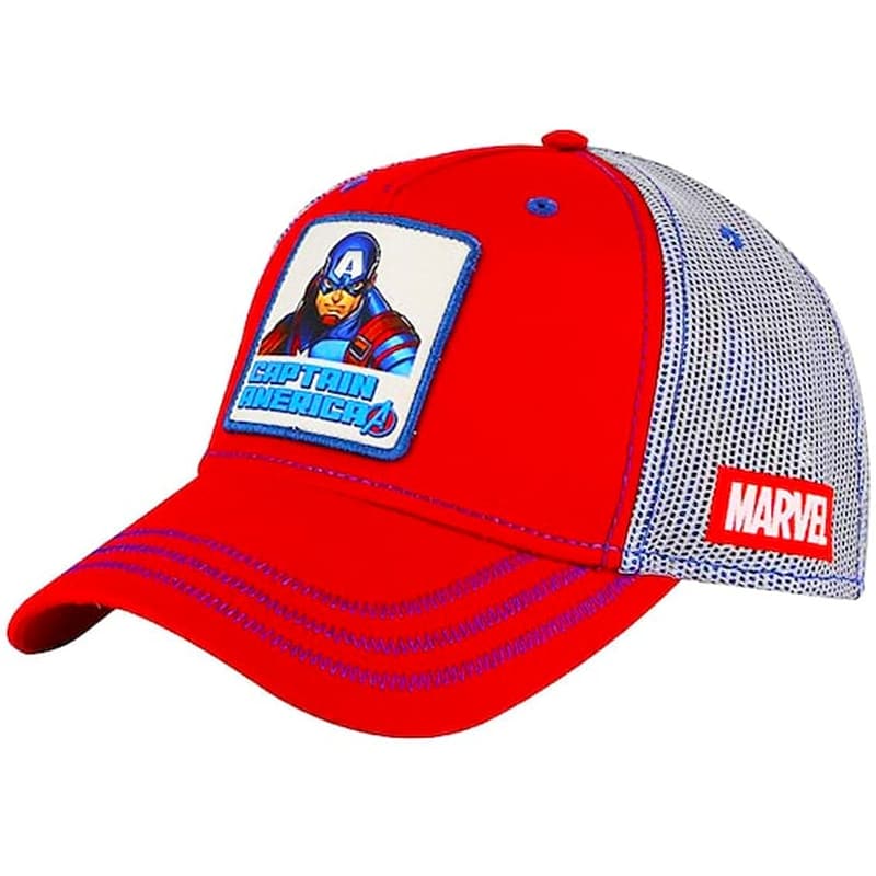 MARVEL Παιδικό Καπέλο Authentic Captain America Hat Red Blue Marvel Με Ρυθμιζόμενο Κούμπωμα