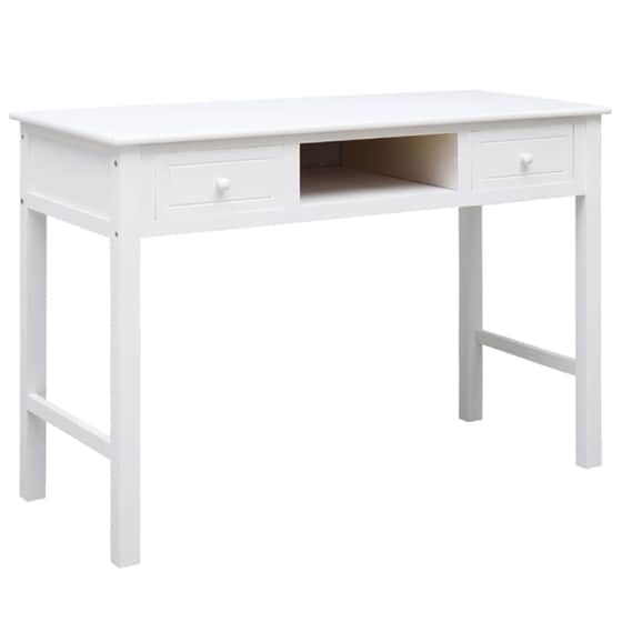 Γραφείο με Συρτάρια VidaXL από Ξύλο 110x45cm - Λευκό image 0