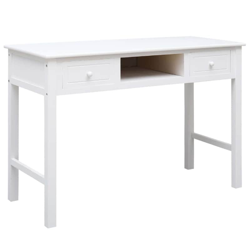 Γραφείο με Συρτάρια VidaXL από Ξύλο 110x45cm - Λευκό