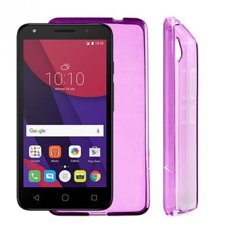 Θήκη Alcatel Pixi 4 - Volte-Tel SlimColor TPU Back Cover Σιλικόνης - Διάφανη Ροζ