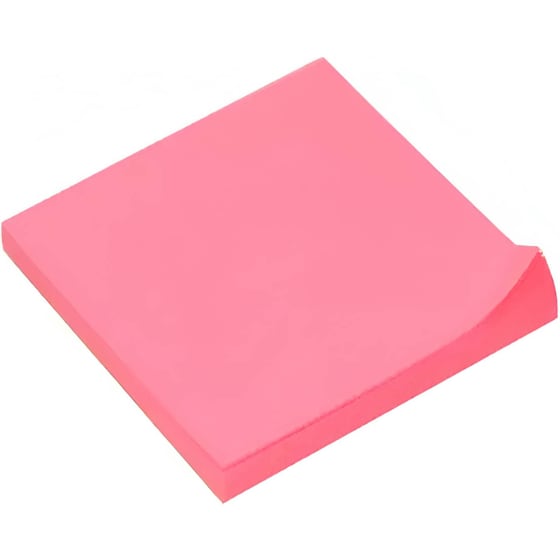 Κύβος Σημειώσεων Office Log 76x76 mm Ροζ Neon (80 Φύλλων - 1 Τεμάχιο) image 1