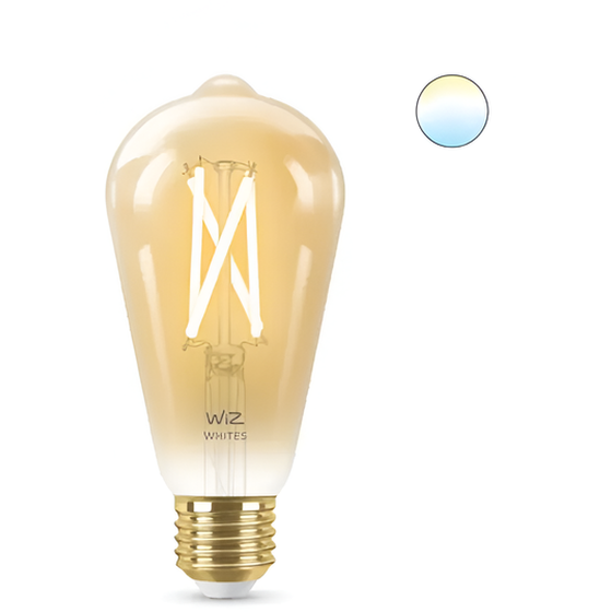 Έξυπνη Λάμπα LED WiFi WiZ ST64 E27 50W Filament Amber - Λευκό image 0