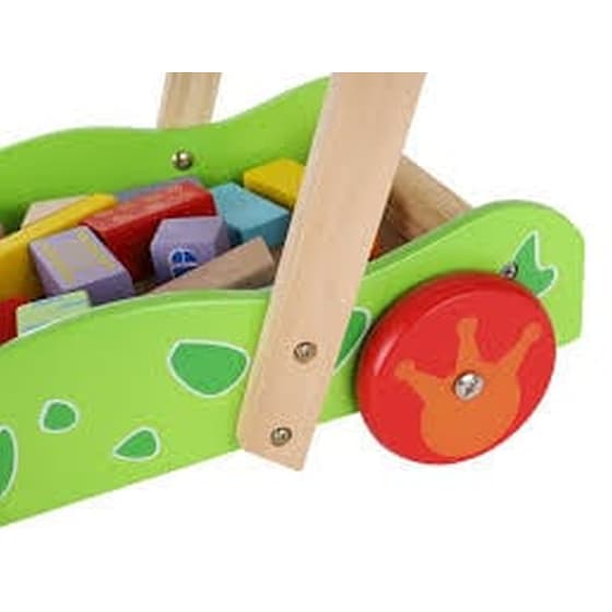 Ξύλινη Περπατούρα Με Τουβλάκια Πολύχρωμη, 43x26x36 Cm image 2