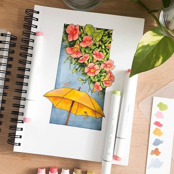 Μαρκαδόροι Σχεδίου Ohuhu&nbsp;Honolulu Διπλή&nbsp;Μύτη&nbsp;Brush & Fine&nbsp;(48 Τεμάχια) image 6