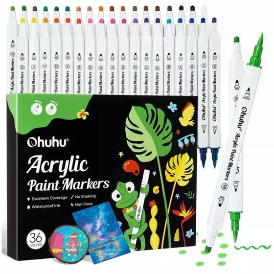 Μαρκαδόροι Σχεδίου Ohuhu Brush & Dot Acrylic (36 Τεμάχια) image 0