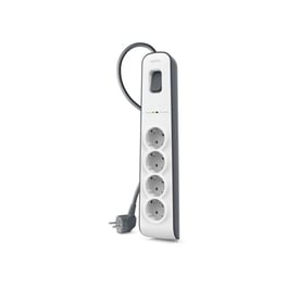 Πολύπριζο Ασφαλείας Belkin Surge Master BSV400VF2M 4 Θέσεων 2m - Λευκό