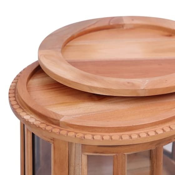 Τραπεζάκι Σαλονιού VidaXL από Μασίφ Μαόνι 50x50x76cm - Καφέ image 5