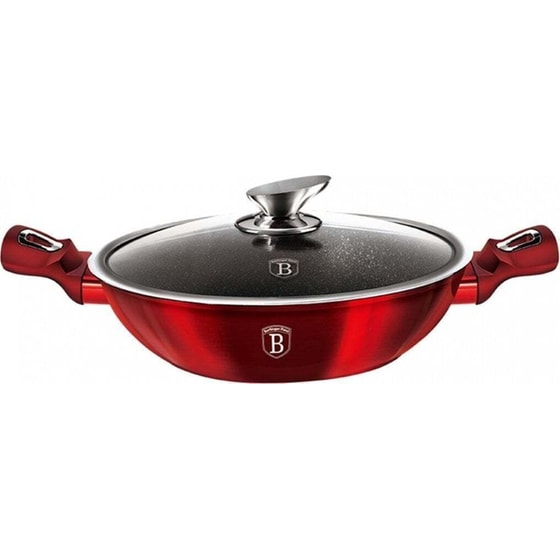 Αντικολλητικό Τηγάνι WOK BERLINGER HAUS BH-7110 30 cm Κόκκινο image 0