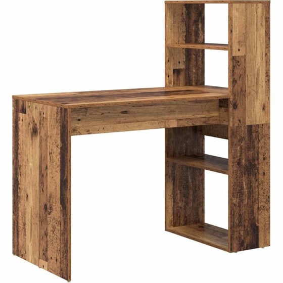 Γραφείο VidaXL από Επεξεργασμένο Ξύλο 113x54x120 cm - Παλιό Ξύλο image 0
