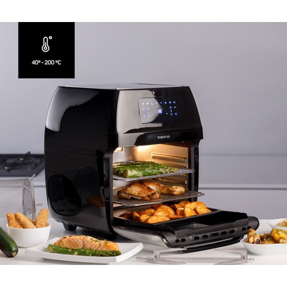 TAURUS DIGITAL GRILL AF1700DX με Πόρτα 1700 W 12 L Inox Φριτέζα Αέρος image 3