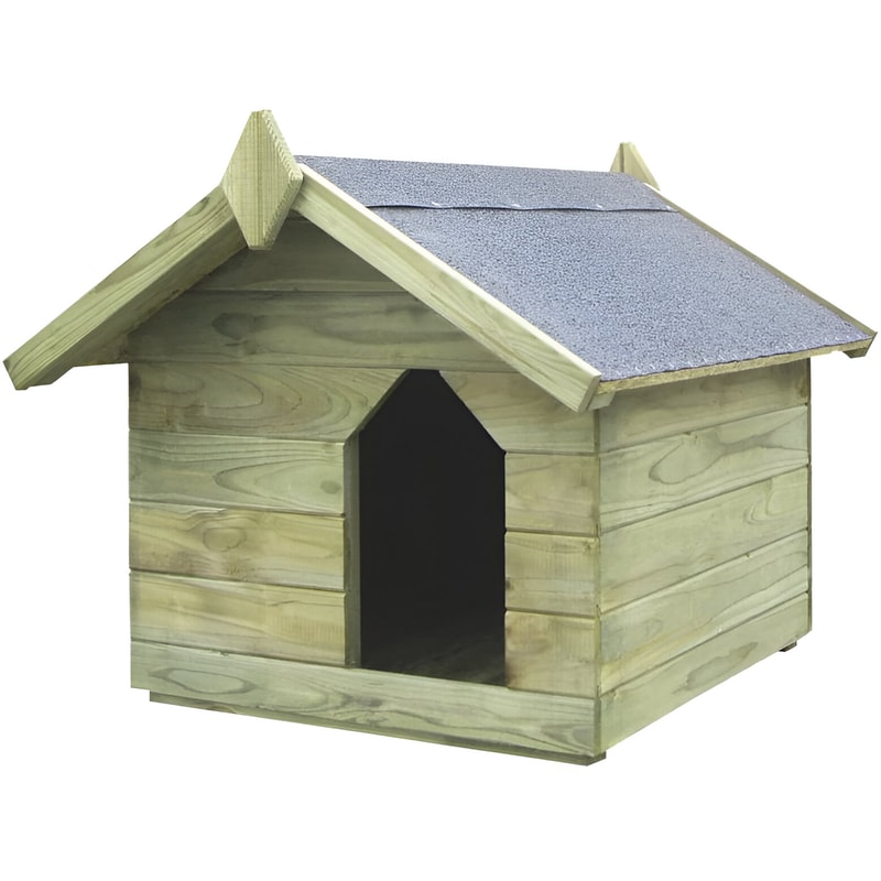 VIDAXL Σπιτάκι Ξύλινο Vidaxl Με Ανοιγόμενη Οροφή Για Μικρό Σκύλο No M - Φιστικί/Γκρι