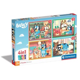 Παιδικό Παζλ Clementoni 4 in 1 Super Color Bluey (12/16/20/24 Κομμάτια)
