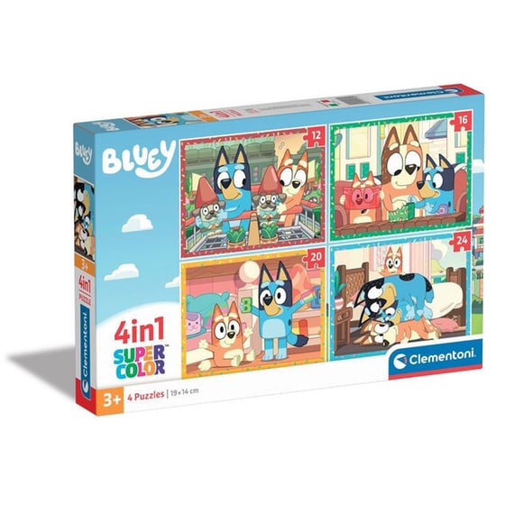 Παιδικό Παζλ Clementoni 4 in 1 Super Color Bluey (12/16/20/24 Κομμάτια) image 0