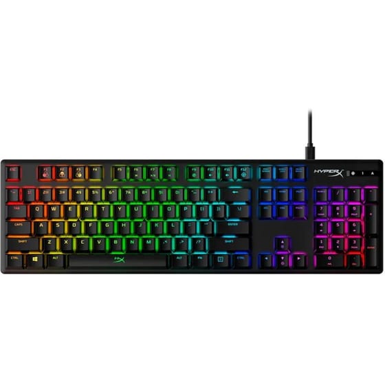 HyperX Alloy Origins PBT HX Aqua Gaming Μηχανικό Ενσύρματο Full Size Πληκτρολόγιο με RGB Μαύρο (US) image 0