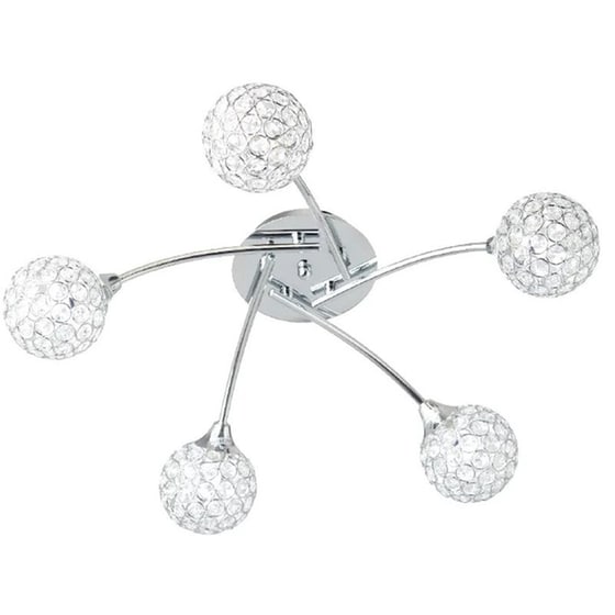 Φωτιστικό Οροφής Πολύφωτο Aca Skylar Ad2012005c Μεταλλικό - Ασημί image 0