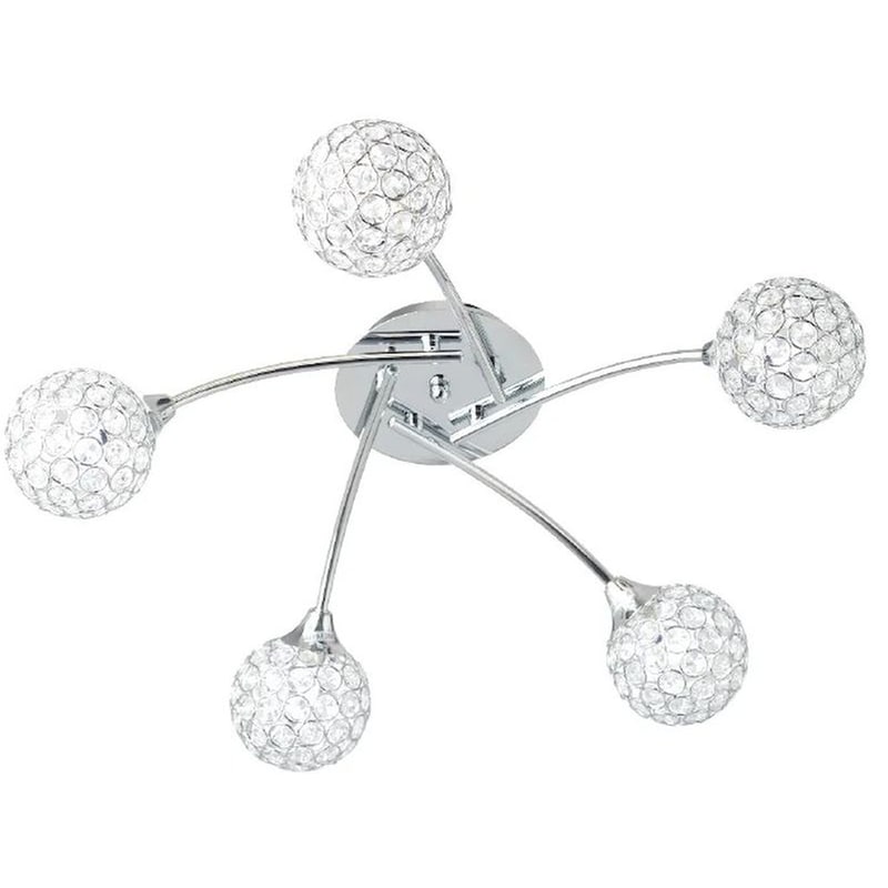 ACA DECOR Φωτιστικό Οροφής Πολύφωτο Aca Skylar Ad2012005c Μεταλλικό - Ασημί