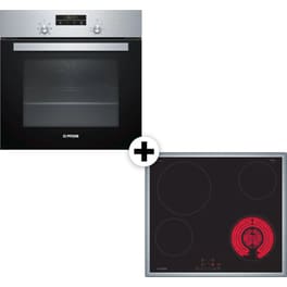 PITSOS PH10M40X1 & CRS645T06 66 Lt Inox Eντοιχιζόμενο Σετ Φούρνος και Εστία
