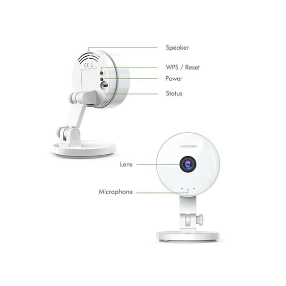 Ασύρματη IP Camera - Foscam C1 Lite Λευκό image 2