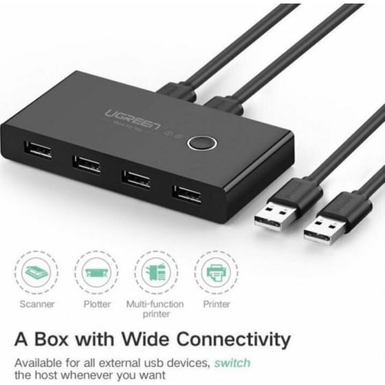 Ugreen Sharing Box Usb 2.0 Hub 4 Θυρών Με Σύνδεση Usb-a (30767) image 4