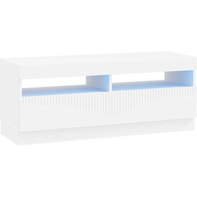 Έπιπλο Τηλεόρασης με LED VidaXL από Επεξεργασμένο Ξύλο - Λευκό