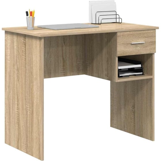 Γραφείο VidaXL από Επεξεργασμένο Ξύλο 90x49x75 cm - Sonoma Δρυς image 2