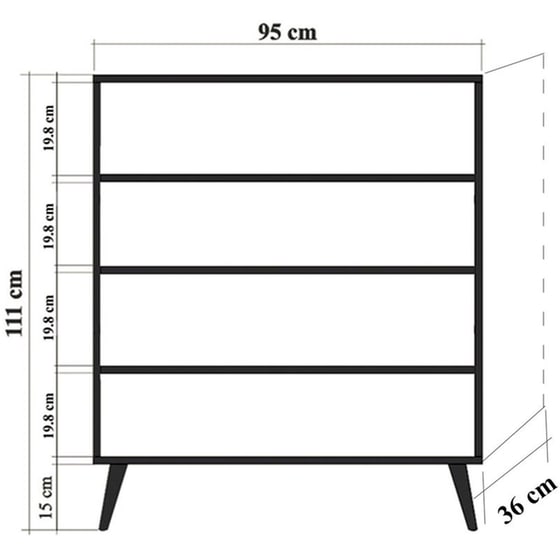 Παπουτσοθηκη 24Mall Piano από Μοριοσανίδα 95x36x111 cm image 5