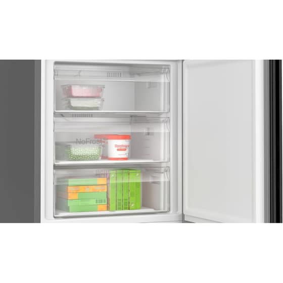 BOSCH KGN492XCF Full No Frost 440 Lt Μαύρο Ψυγειοκαταψύκτης image 4