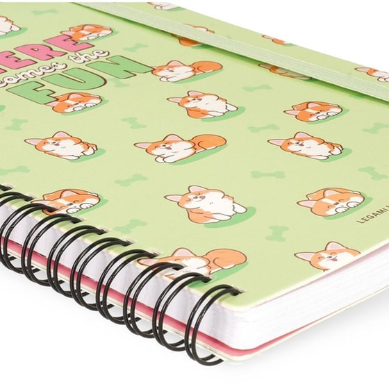 Σημειωματάριο Legami Ριγέ Σπιράλ Large Α5 Corgi image 3