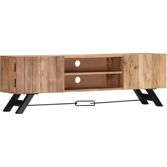 Έπιπλο Τηλεόρασης VidaXL από Ξύλο 140x30x45cm - Μαύρο/Καφέ image 7