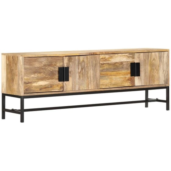 Έπιπλο Τηλεόρασης VidaXL από Ξύλο 140x30x50cm - Μαύρο/Καφέ image 10