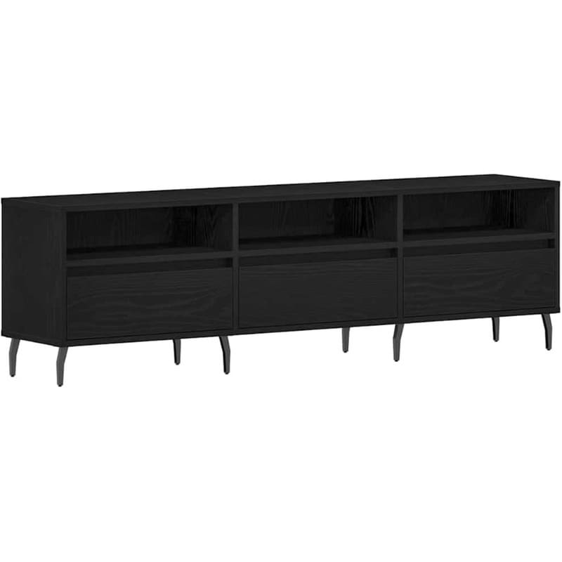 Έπιπλο Τηλεόρασης VidaXL 150 x 30 x 44,5 cm - Μαύρη Οξιά