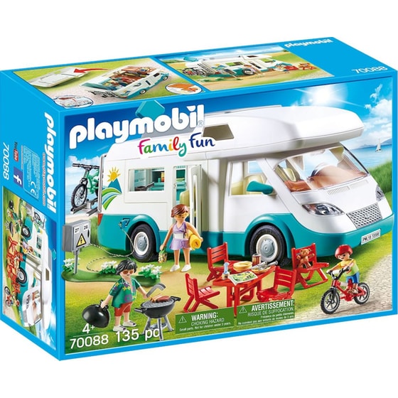 PLAYMOBIL® Family Fun Αυτοκινούμενο Οικογενειακό Τροχόσπιτο (70088) image 0