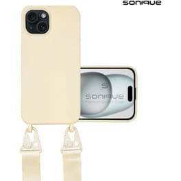 Θήκη  Apple iPhone 15 - Sonique Carryhang Με Strap - Μπεζ