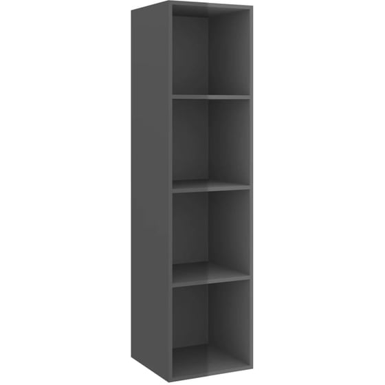 Έπιπλο Τηλεόρασης VidaXL από Μοριοσανίδα 2 Τμχ 37x37x142.5cm - Γκρι image 3