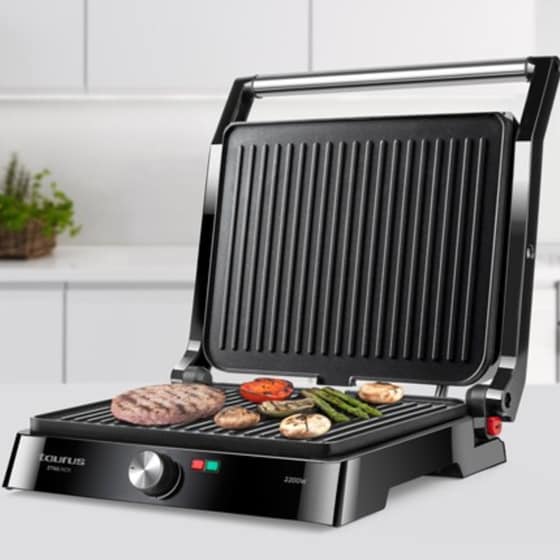 TAURUS ETNA INOX 2200 W Μαύρο/Ασημί Ψηστιέρα-Γκριλιέρα image 4