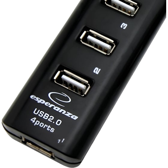 Esperanza EA116 USB Hub 4-Port USB 2.0 συμβατό με USB-A image 2