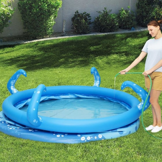 Φουσκωτή Οικογενειακή Πισίνα Bestway Easy Set Octopool 3153 Lt - Μπλε image 4