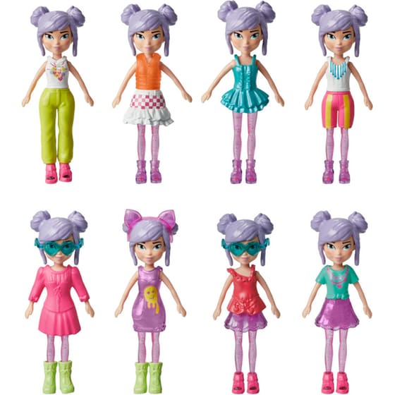 Mattel Κούκλα Polly Pocket με μόδες μεσαίο πακέτο - 6 σχέδια (1 τεμάχιο) image 9
