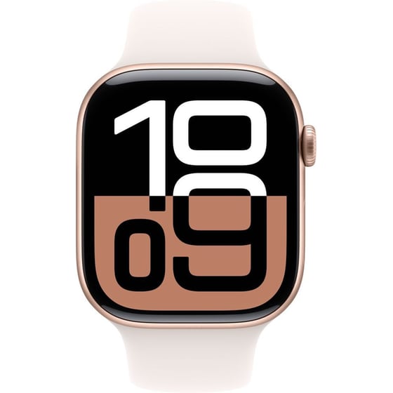 Apple Watch Series 10 GPS + Cellular 46mm Rose Gold Aluminum Case with Light Blush Sport Band - M/L image 2