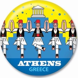 Μαγνήτης GNF THINKOFGREECE Τσολιάδες 3.8 cm