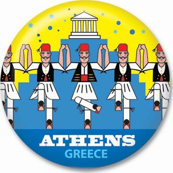 Μαγνήτης GNF THINKOFGREECE Τσολιάδες 3.8 cm image 0