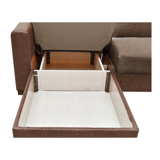 Γωνιακός Καναπές Esmarket Jose 270x165cm - Καφέ image 5