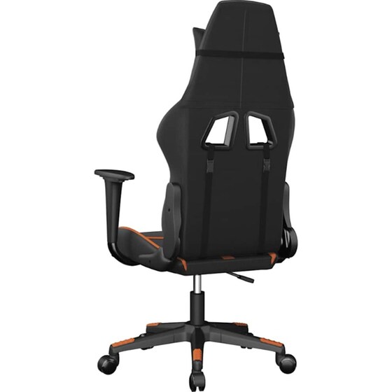Καρέκλα Gaming VIDAXL 345429 με Ρυθμιζόμενα Μπράτσα από Τεχνητό Δέρμα - Μαύρο / Πορτοκαλί image 4