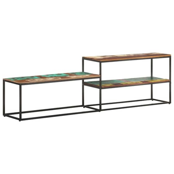 Έπιπλο Τηλεόρασης VidaXLαπό Μασίφ  Ξύλο 180x30x50cm - Καφέ image 11