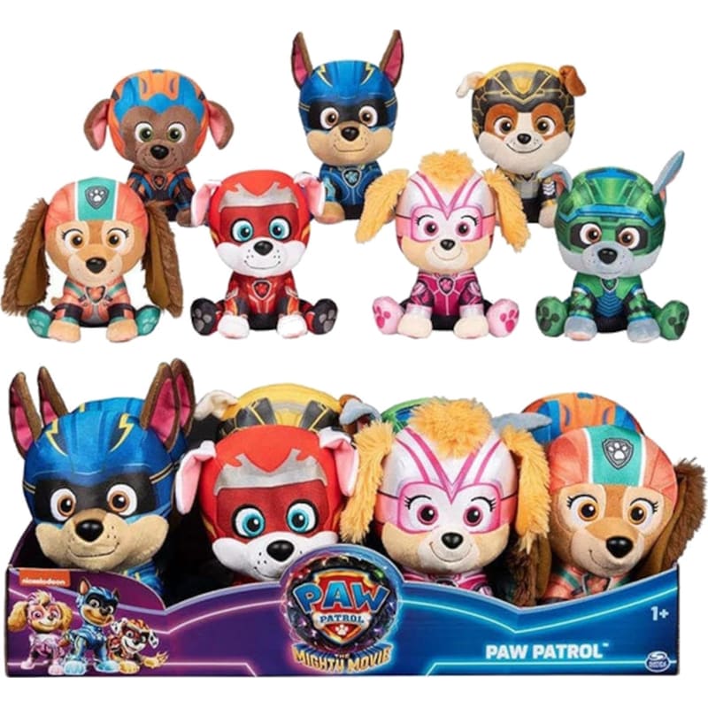 SPIN MASTER Λούτρινα SPIN MASTER Paw Patrol The Mighty Movie σε 6 Σχέδια (15cm) - Τυχαία Επιλογή Σχεδίου