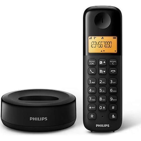 Ασύρματο Τηλέφωνο Philips D1601B/34 - Μαύρο image 4