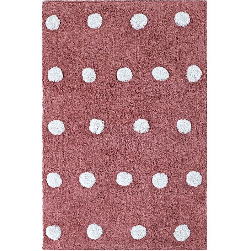 Πατάκι Μπάνιου Kentia Loft Mabel Ορθογώνιο Βαμβακερό 70x110 cm - Ροζ