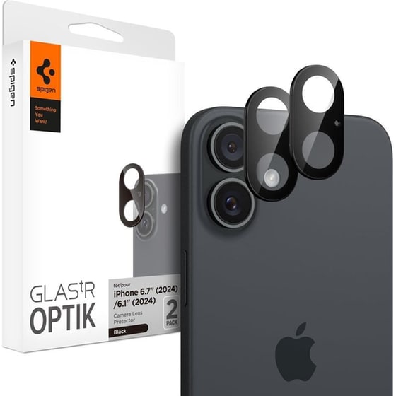 Προστατευτικό οθόνης Apple iPhone 16/iPhone 16 Plus - Spigen GLAS.tR OPTIK Camera Lens Protector 9Η - Σετ 2 τμχ image 0
