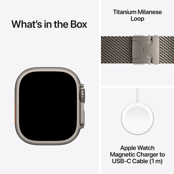 Apple Watch Ultra 4 GPS + Cellular 49mm Black Titanium Case with Black Titanium Milanese Loop - M image 6